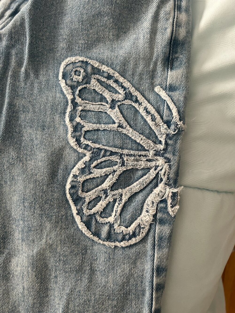 Pacsun Jeans Women's Size 25 Butterfly Patch High Rise 90's Boyfriend - Picture 3 of 6